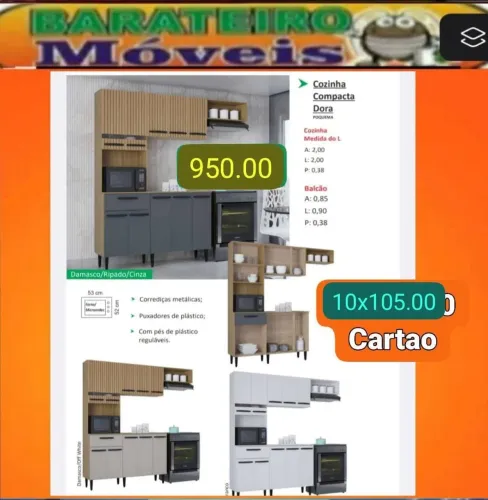 Armário de cozinha compacta dora