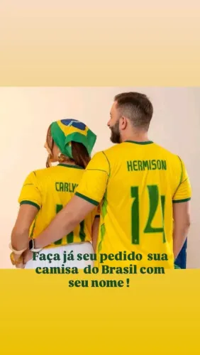 Camisa do Brasil com seu nome