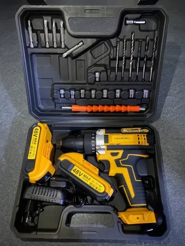 Parafusadeira Furadeira 48V 2 Baterias Com Maleta e Acessórios Completo