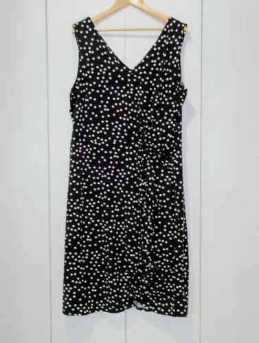 Vestido Midi com babados em Poá com Babado - Tamanho50 - Plus Size - Sabora