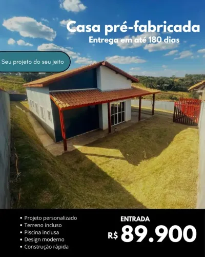 Casa Pré-Fabricada Moderna  86 m² em Cotia