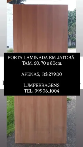 PORTA LAMINADA EM JATOBÁ.