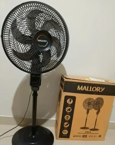 Ventilador TURBO de Coluna 40cm Mallory Éolo Preto