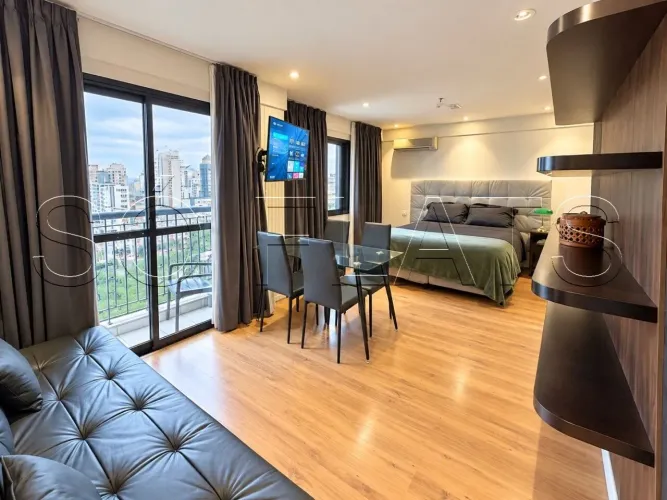 Studio em Moema com 32m², 1 dormitório e 1 vaga de garagem disponível locação.