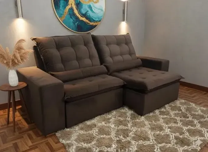 Sofá retratil e reclinavel lupin com molas ensacadas ALTA QUALIDADE