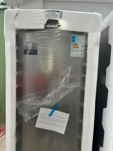 Lançamento Geladeira Consul 337L Frost Free com Espaço Extra Frio Inox 127V nova<br>