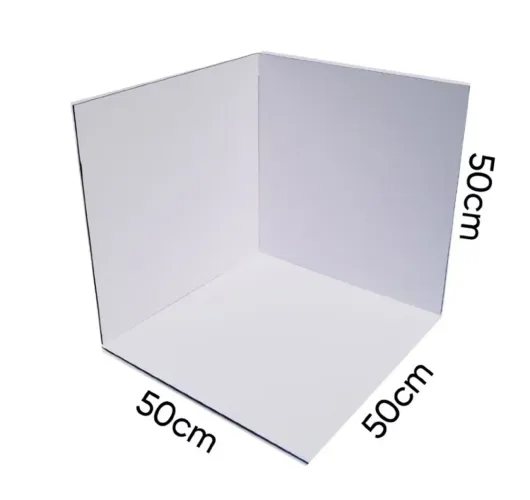 Fundo de MDF branco para fotografia de produtos