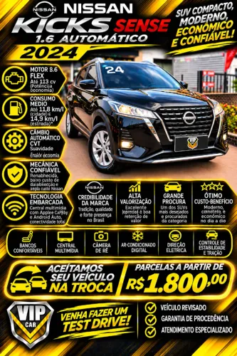 Nissan Kicks Sense 1.6 16V Flex AUT 2024