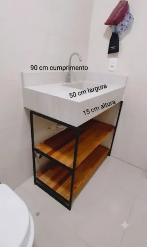 Pia esculpida em porcelanato