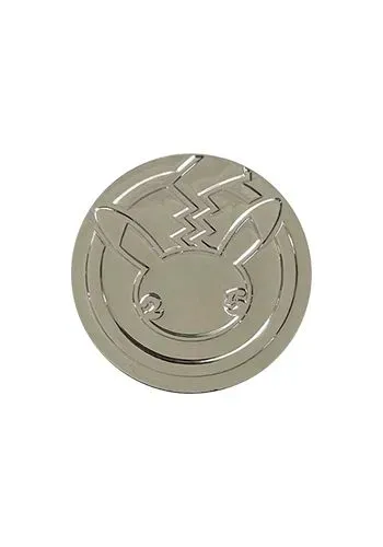 Moeda Colecionável Média - Pikachu - Metal - Prateada Celebrações 25 anos