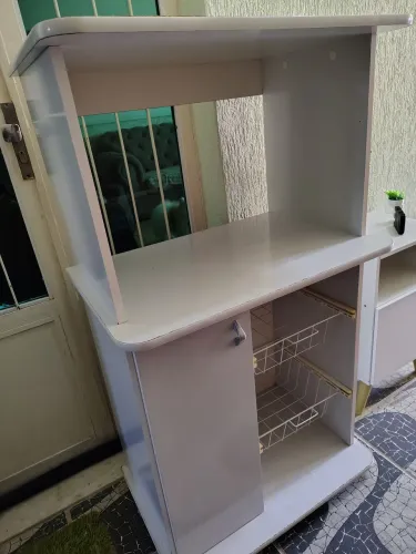 Armário de cozinha - Porta eletrodomésticos com fruteira
