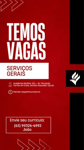 Vaga para servições gerais