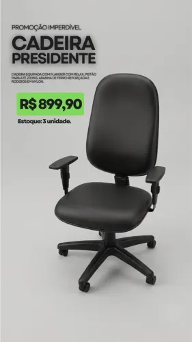 Vende-se Cadeira Presidente Nova!
