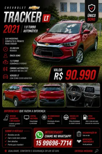 Chevrolet Tracker LT 1.0 Turbo 12V Flex AUT 2022