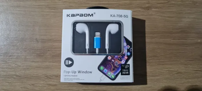 Fone de Ouvido Lightining/Bluetooth iPhone 7/8/X/XS/XR - KA-708-5G