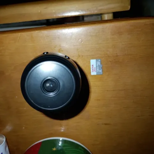 Mini câmera com cartão de memória de 128GB