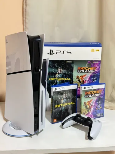 Ps5 Slim 1T Leitor 2 anos de garantia ACEITO CARTÃO