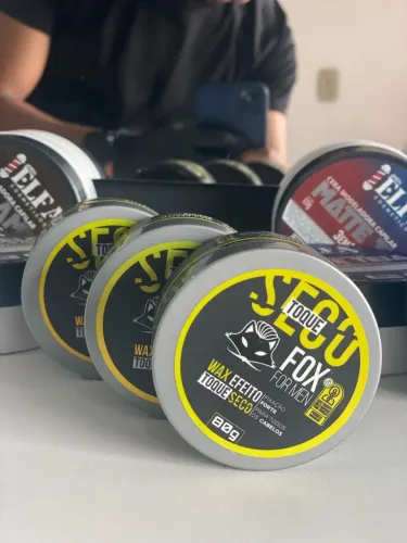 Cera modelador capilar Efeito seco Waxy 80g Fox For MEN