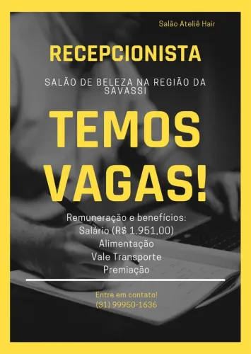 Vaga de recepcionista