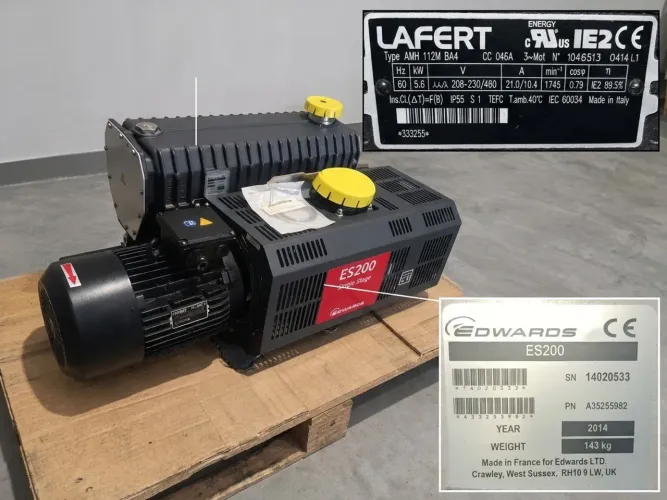 Bomba de Vácuo Industrial Edwards ES200 Single Stage - 5.6 kW / Trifásica