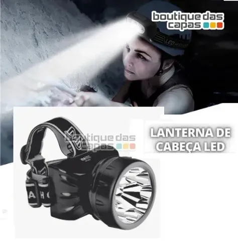 LANTERNA CABEÇA CAPACETE LED DP-781 RECARREGAVEL BICICLETA 