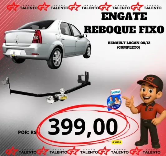 ENGATE REBOQUE FIXO RENAULT LOGAN