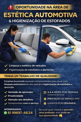 Vaga para homens e mulheres 