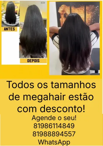 Mega Hair uma grande promoção esse mês, vale a pena conferir 