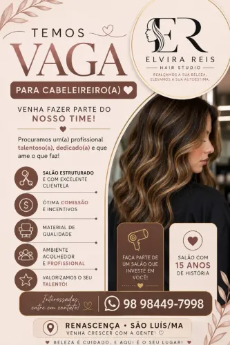 VAGA PARA CABELEIREIRA 