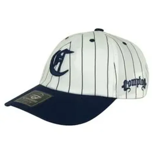 Boné Compton Dad Hat Risca de Giz Algodão Cinza e azul