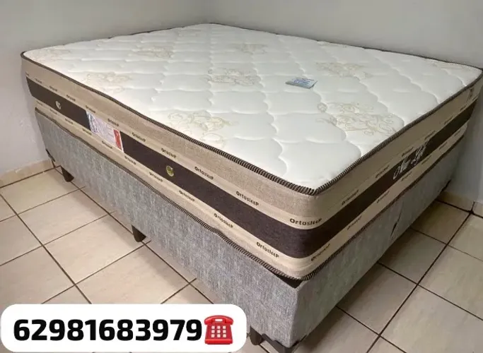 Cama casal colchão e base 
