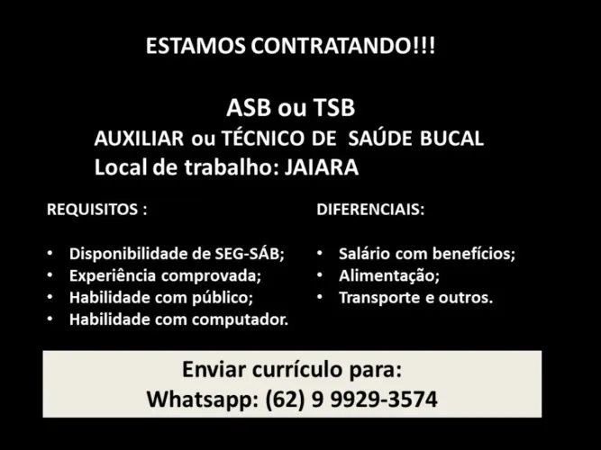 Emprego Anápolis ASB/TSB