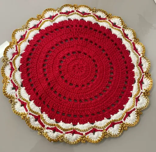Jogo americano em crochê Souplats artesanais - lindos para sua mesa! ?