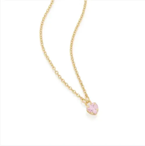 GARGANTILHA BANHADA A OURO 18K COM ZIRCÔNIA DE CORAÇÃO NOVO LACRADO