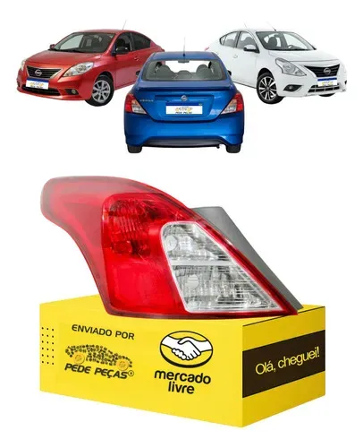 Lanterna Versa 2012 2013 2014 2015 2016 2017 18 19 2020 L.e Esquerdo/motorista Vermelho