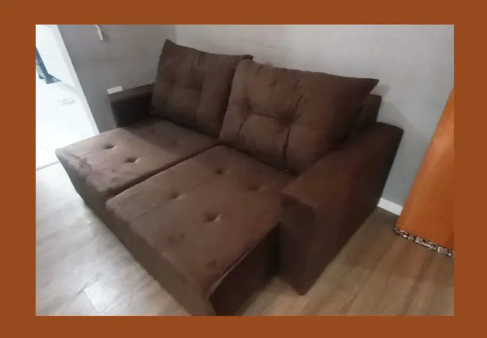 OFERTA: Sofá retrátil Texas varas cores de fábrica