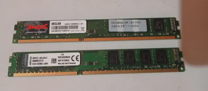 Memória ram ddr3 8g