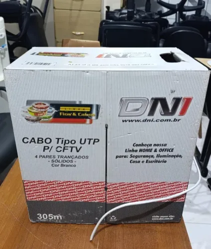 Cabo Utp Cftv 4 Pares 8x50 Branco 305 M