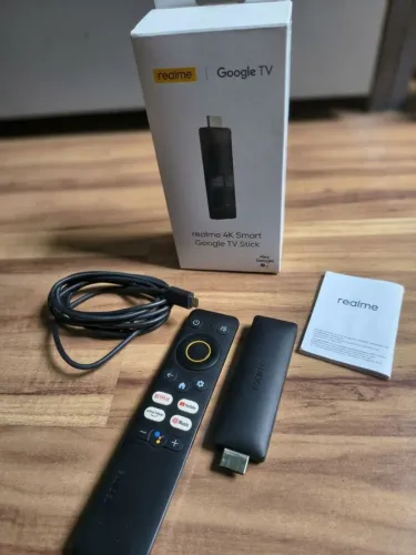 Realme 4K Smart Google TV Stick - Completo na Caixa (Transforma sua TV em Smart)