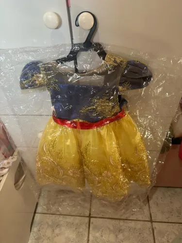 Vestido branca de neve luxo 1 aninho