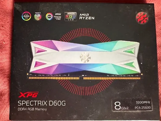Memória Ddr4 XPG Spectrix D60g 16gb 2x8 3200mhz RGB