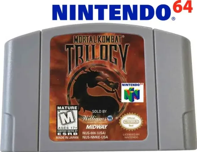 Cartucho de Jogo Mortal Kombat Trilogy Nintendo 64 N64 Versão Dos Eua Para CONSOLE De Jogo