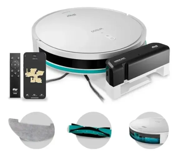 Robô Aspirador De Pó Wap Robot W1000 Branco E Turquesa Bivol (Recondicionado)