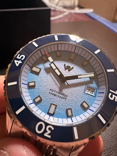 Welly Merck WM212 Automático Safira Bezel Cerâmico 41mm