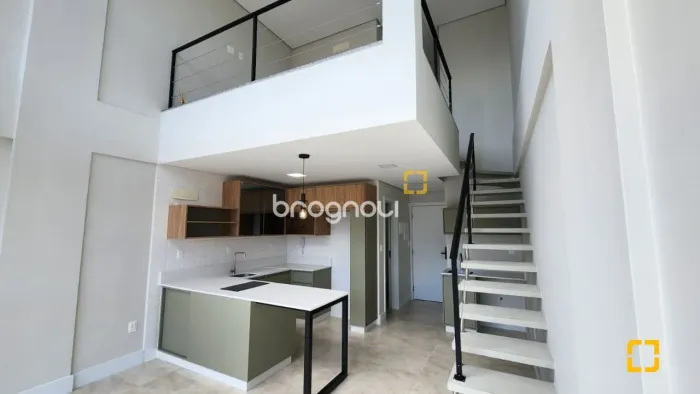 Apartamento loft em Cacupé com vista para o mar