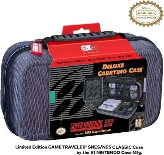 Case Maleta P/ Super Nintendo Mini E Nes Mini Original, Novo, licenciado Carrying Case