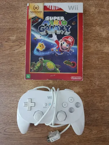 SUPER MARIO GALAXY WII + Pro controle WII original (novo)