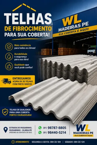 Telha de fibrocimento