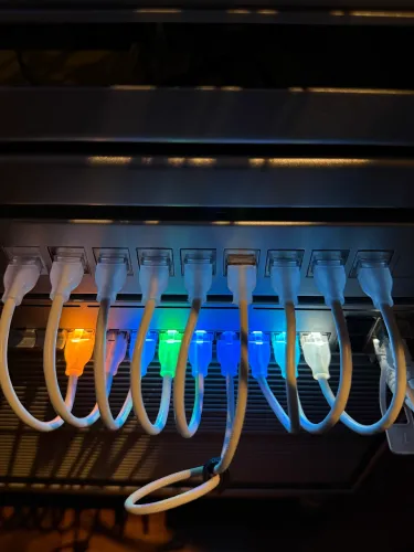Kit 4 Cabos Patch Cord Slim 15cm - Estilo UniFi Etherlighting (Conectores Translúcidos)