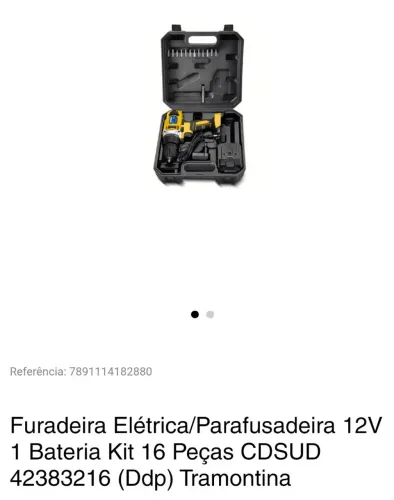 Furadeira e parafusadeira Tramontina 